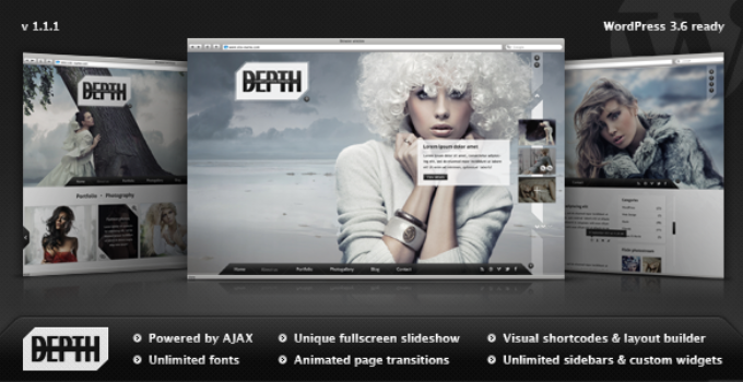 Depth — Full-Screen AJAX Portfolio WordPress Theme