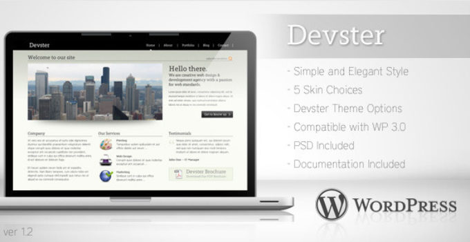 Devster - Simple Business Wordpress Theme