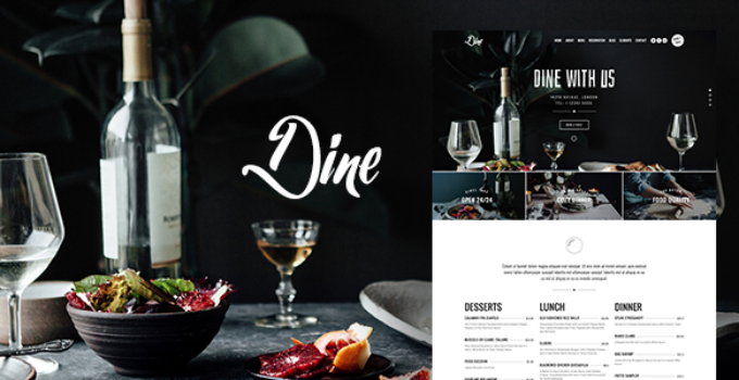 Dine - Elegant Restaurant WordPress Theme