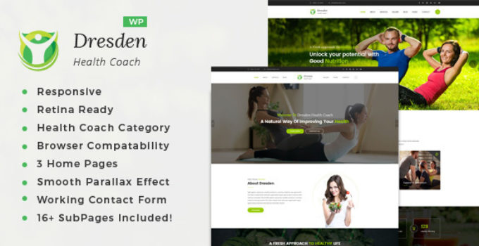 Dresden - WordPress Theme for Fitness and Life Coaching Website