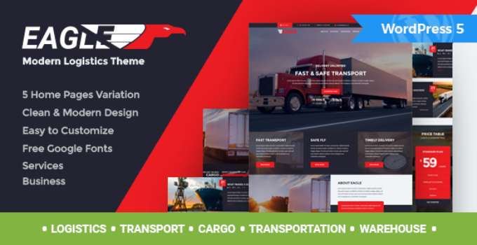 Eagle - Logistics, Cargo & Transportation WordPress Theme