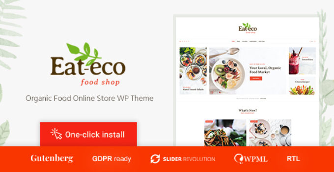 Eat Eco - Healthy & Organic Food Shop WooCommerce Theme