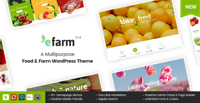 eFarm - A Multipurpose Food & Farm WordPress Theme