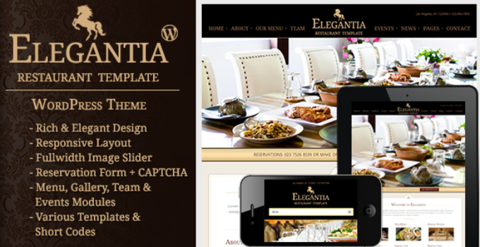 Elegantia - Restaurant and Cafe WordPress Theme