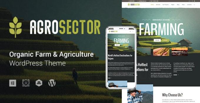 Elementor Agriculture & Organic Food WordPress Theme - Agrosector