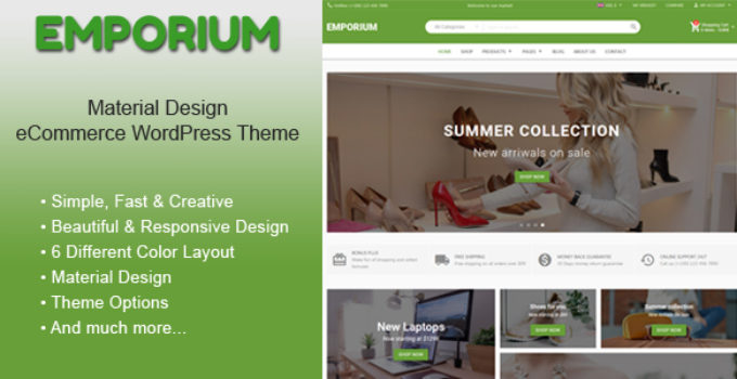 Emporium - Material Design eCommerce WordPress Theme