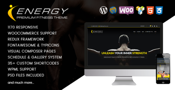 ENERGY - Responsive WordPress Fitness Theme