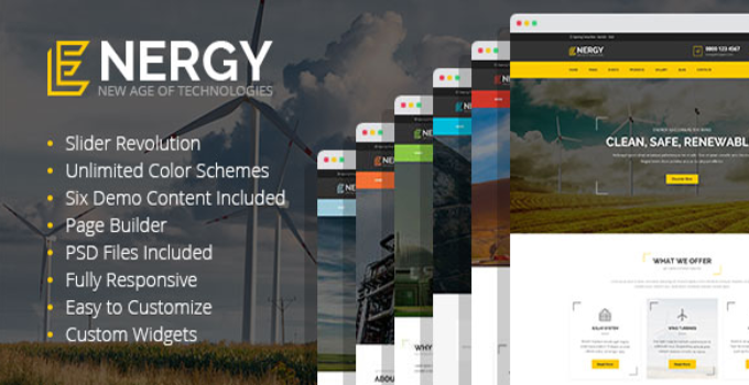 Energy - solar and alternative energy WordPress Theme