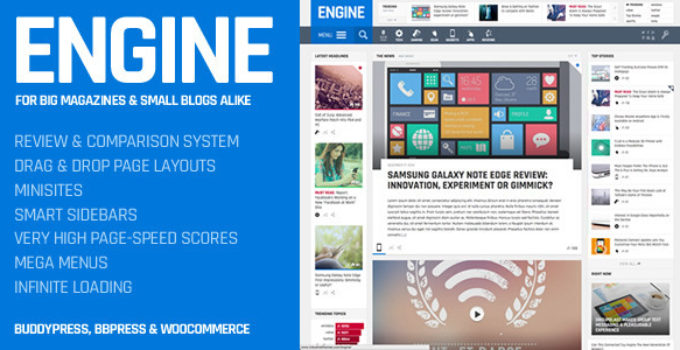 Engine - Drag and Drop News Magazine w/ Minisites