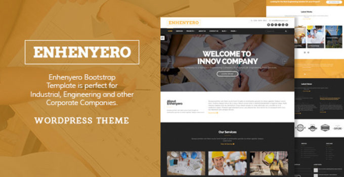 Enhenyero - Engineering/Industrial WordPress Theme