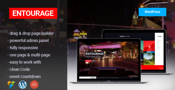 Entourage - Movie/Film/Cinema/TV WordPress Theme
