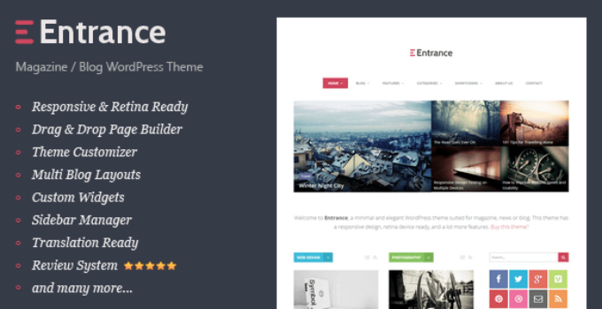 Entrance - WordPress Theme for Magazine and Review