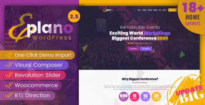 Eplano - Event and Conference WordPress Theme