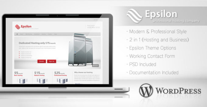 Epsilon - Hosting and Business Wordpress Theme