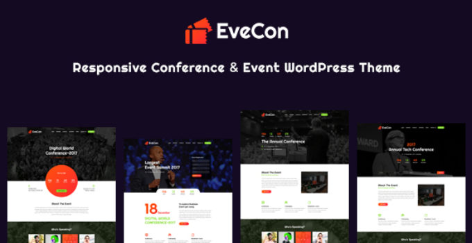 EveCon - Responsive Event & Conference WordPress Theme