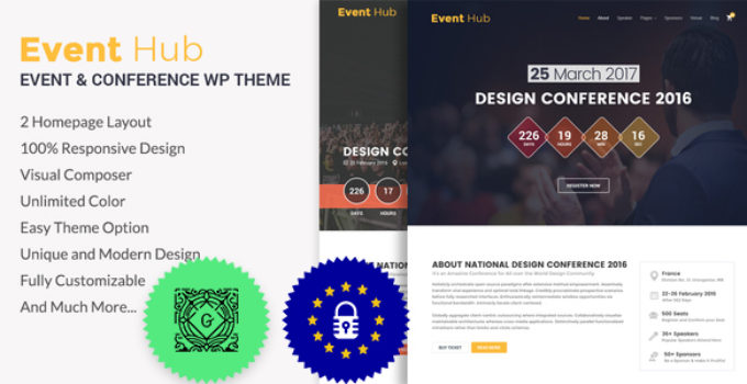 Event Hub- Event, Conference WordPress Theme