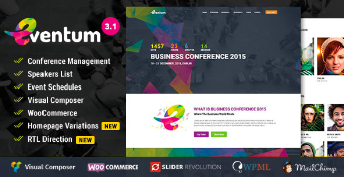 Eventum - Conference & Event WordPress Theme for Event & Conference