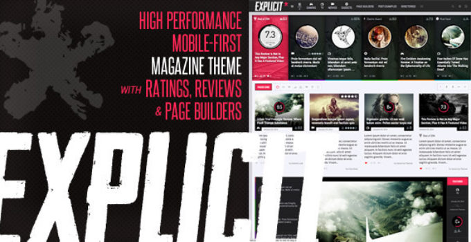 Explicit - High Performance Review/Magazine Theme