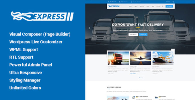 Express - Transports and Logistics WordPress Theme