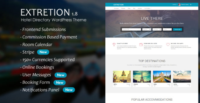 Extretion - Hotel Directory WordPress Theme