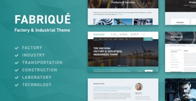 Fabriqué - Factory & Industrial Business WordPress Theme