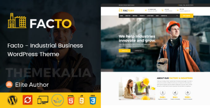 Facto - Industrial Business WordPress Theme