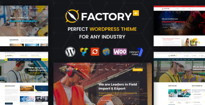 Factory Plus - Industry / Factory / Engineering and Construction Business WordPress Theme