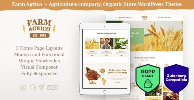 Farm Agrico | Agricultural Business WordPress Theme