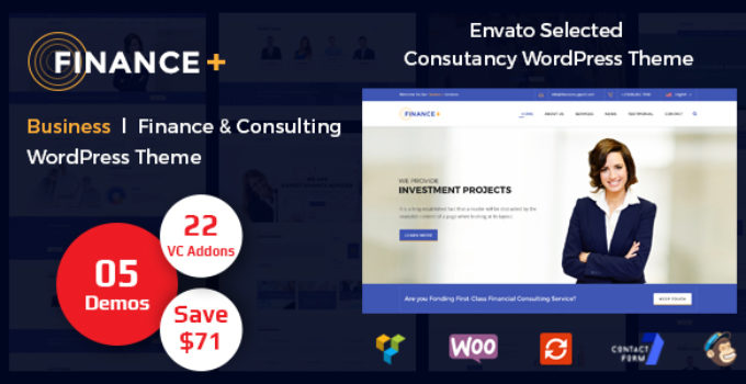 Finance + Corporate Business and Consultancy WordPress Theme