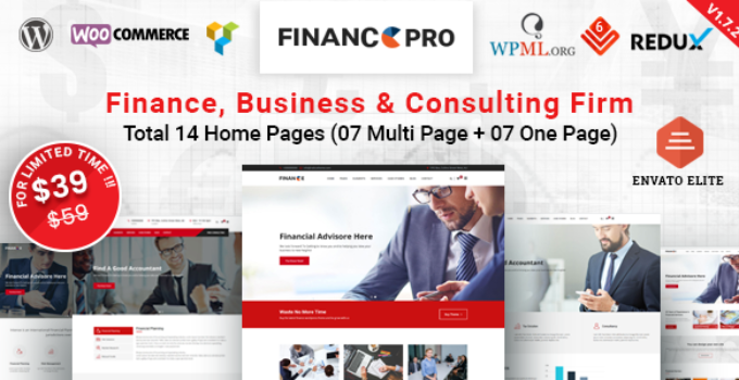 Finance Pro - Finance Business & Consulting WordPress Theme