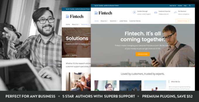 Fintech - Startup WordPress Theme