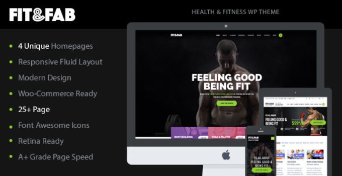 Fit & Fab - Aerobic, Gym and Fitness WordPress Theme