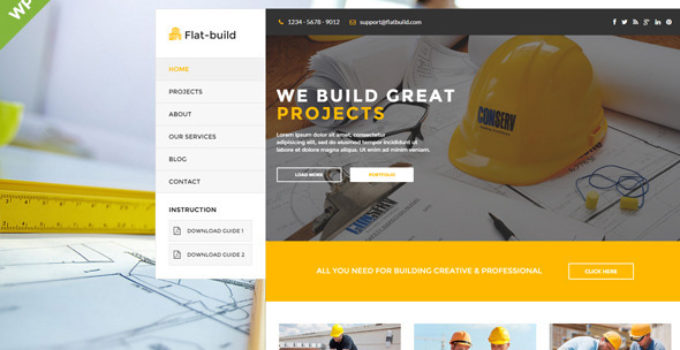 Flatbuild - Construction Business Wordpress Theme