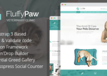 FluffyPaw - WordPress theme for veterinary clinic or pet care center.