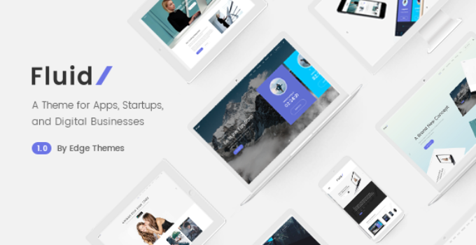 Fluid - Startup and App Landing Page Theme