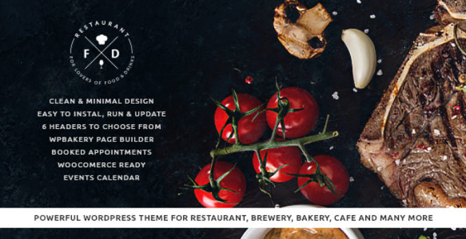 Food & Drink - An Elegant Restaurant / Cafe / Pub WordPress Theme
