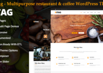 Food restaurant coffee pizza cafe WordPress Theme rtl
