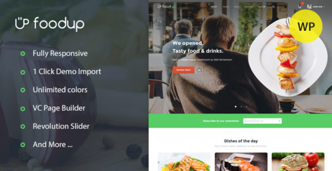 FoodUp — Food & Restaurant WordPress Theme