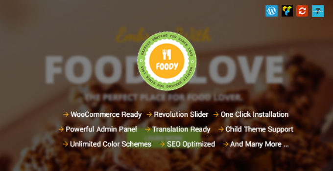 Foody - Responsive Food, Recipe Restaurant/Cafe WordPress Theme
