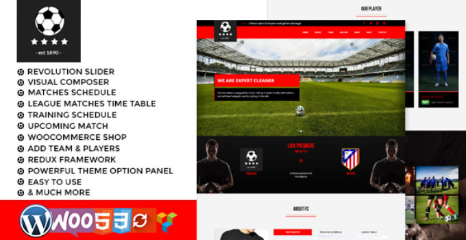 football club soccer WordPress Theme