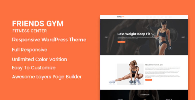 Friend Gym - Responsive WordPress Theme