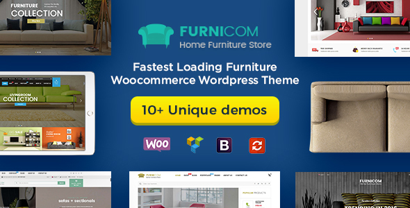Furnicom - Furniture Store & Interior Design WordPress WooCommerce Theme (10+ Homepages Ready)