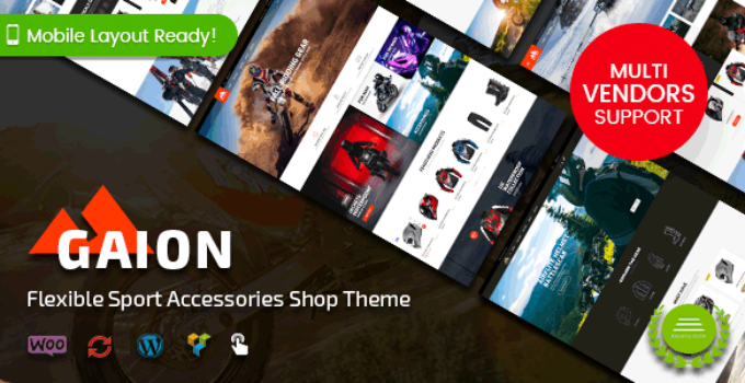 Gaion - Sport Accessories Shop WordPress WooCommerce Theme (Mobile Layout Ready)