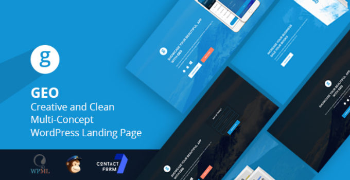 GEO - Creative and Clean Multi-Concept WordPress Landing Page Theme