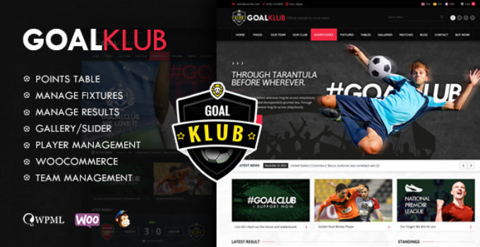 Goal Club | Sports & Events WordPress Theme