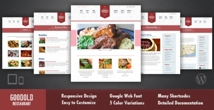 Goodold Restaurant - Responsive WordPress Theme
