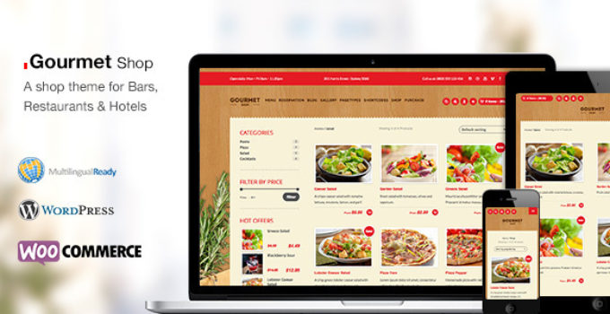 Gourmet Shop - Restaurant Bar Shop WordPress Theme