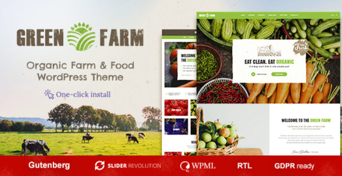 Green Farm - Organic Food Farm & Eco Food Store WordPress Theme