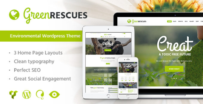 Green Rescues - Environment Protection WordPress Theme