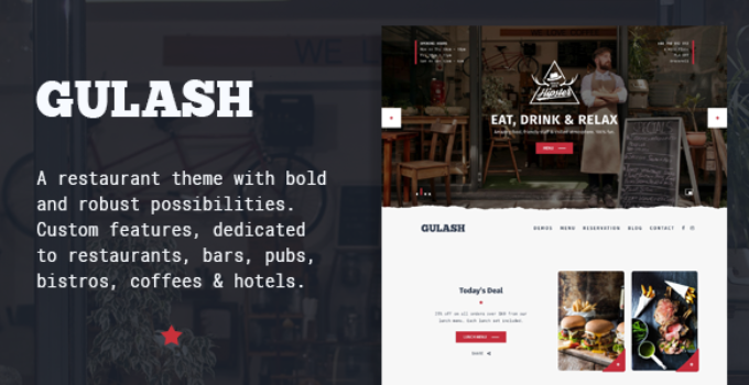 Gulash - delicious restaurant & coffee theme
